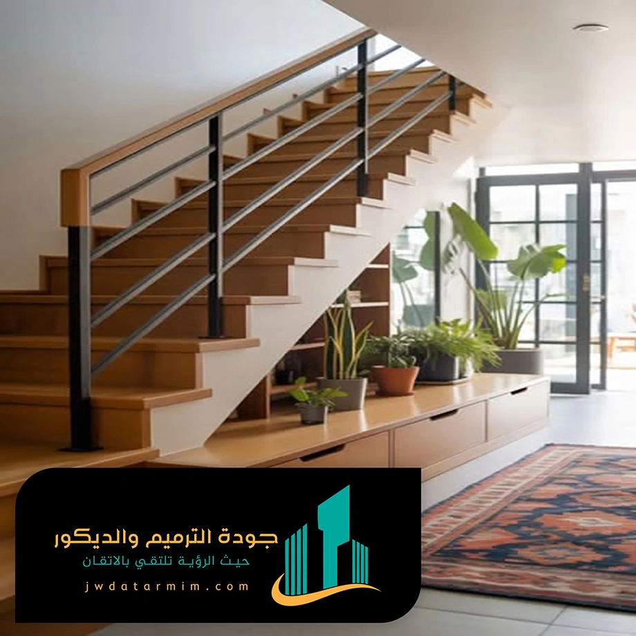 ديكور حديقه تحت الدرج شمال الرياض