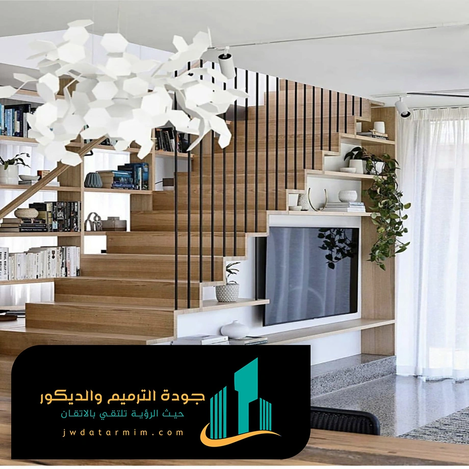 ديكور تلفزيون تحت الدرج بالرياض
