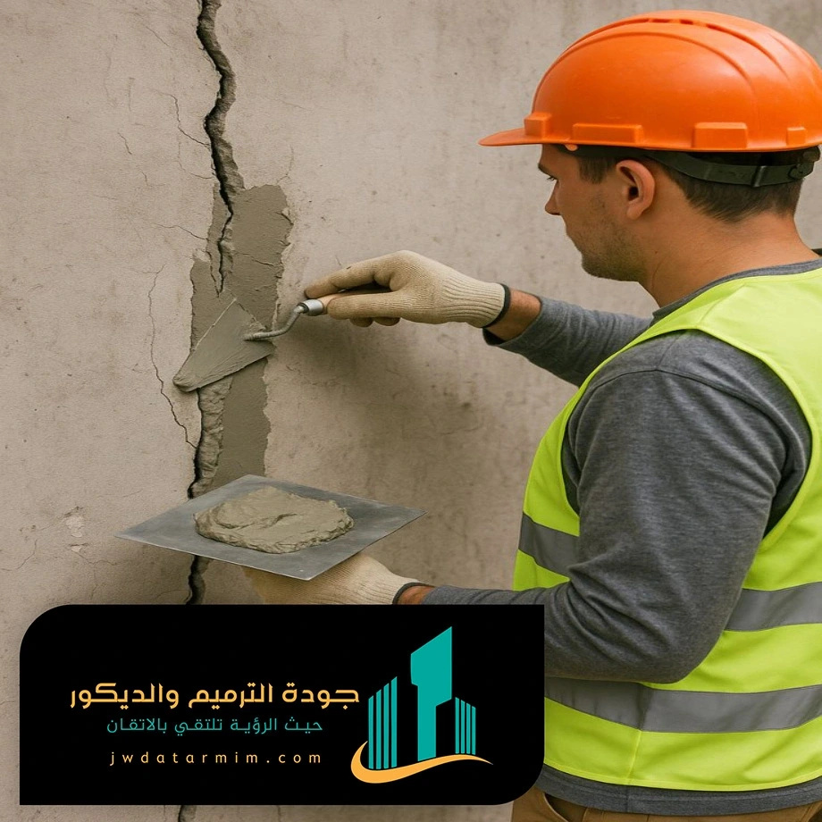 معالجة تشققات الجدران الخارجية الرياض